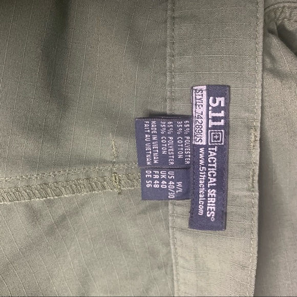 5.11 Tactical Series Army Green Womens Cargo Work Pants - Picture 8 of 10
